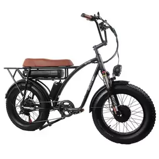 Crazy Deals $569 Get Gogobest Gf750 Electric Retro Bicycle 20*4.0 Inch Fat Tire 1000w*2 Dual Motors 50km/h Max Speed 48v 17.5ah Battery With This Discount Coupon At Geekbuying