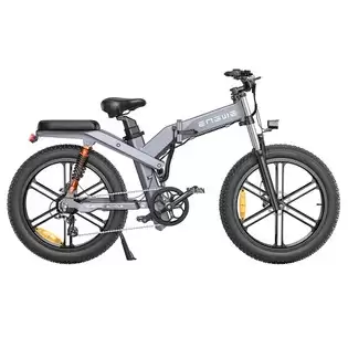 Pay Only $1,683.77 For Engwe X26 Electric Bike 26*4.0 Inch Fat Tires 50km/h Max Speed 48v 1000w Motor 19.2ah Battery 100km Range 150kg Max Load Triple Suspension System Shimano 8-speed Gear Dual Hydraulic Disc Brake For All-terrain Roads Mountain E-bike - Grey With This Coup
