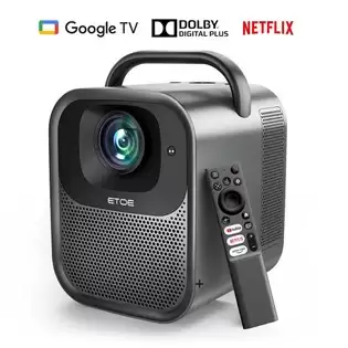 Pay Only $337.23 For [netflix & Google Tv Certified] Etoe Seal Pro 1000 Ansi Lcd Projector, Native 1080p, Dolby Audio Certified, Auto Focus. Auto Keystone Correction, 2*10w Speakers, Built-in Chromecast, Google Assistant, Hdmi 2.1 With This Coupon At Geekbuying