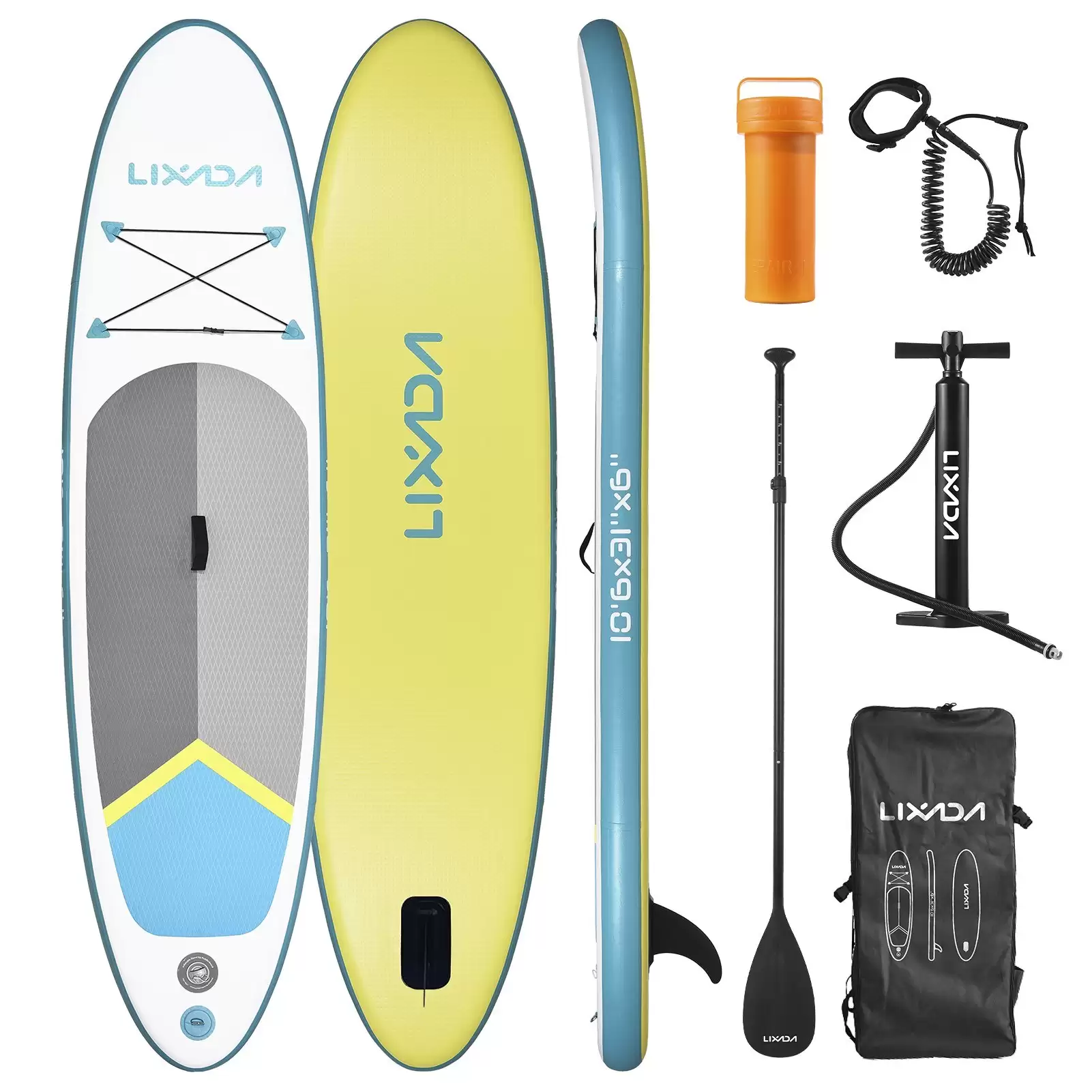 Order In Just $109.99 Lixada 3.2m Inflatable Paddle Board Stand Up For Adult 6 Inch Thick Sup Paddleboard Water Sport Surf Set With Adjustable Paddle Pump Travel Backpack At Tomtop