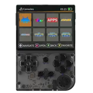Pay Only €54.00 For 2024 Version Anbernic Rg35xx Gaming Handheld, 64gb+128gb Tf Card With 10000+ Games, 3.5 Inch Ips Screen, Linux System, 7 Hours Of Playtime - Transparent Black With This Coupon Code At Geekbuying
