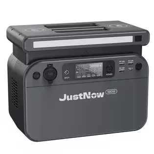 Pay Only €169.99 For Justnow 500w Portable Power Station, 518wh Lifepo4 Battery, With Ac/car Port/usb Output, Lcd Display, Dual 15w Wireless Charging, 3500+ Circles, Gray With This Coupon Code At Geekbuying