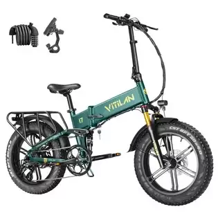 Order In Just €1449.00 Vitilan I7 Pro 2.0 Foldable Electric Bike, 20*4.0-inch Fat Tire 750w Bafang Motor 48v 20ah Removable Battery 28mph Max Speed 70miles Max Range Shimano 8 Speed Gear Air Suspension Front Fork Hydraulic Disc Brake Lcd Display - Green With This Discount Co