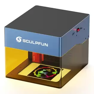 Pay Only €189.00 For Sculpfun Icube Pro 5w Laser Engraver, 0.06mm Laser Spot, 10000mm/min Engraving Speed, 32-bit Motherboard, Replaceable Lens, Smoke Filter, Temperature Alarm, App Connection, 130x130mm - Eu Plug With This Coupon Code At Geekbuying