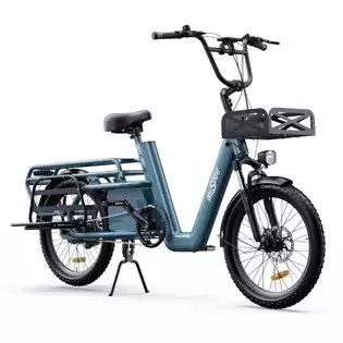 Pay Only €1339.00 For Onesport Ot01 Electric Cargo Bike, 650w Motor, 48v 27ah Battery, 20*2.6-inch Tire, 25km/h Max Speed, 100km Max Range, Hydraulic Disc Brakes, Front Suspension Fork - Blue With This Coupon Code At Geekbuying