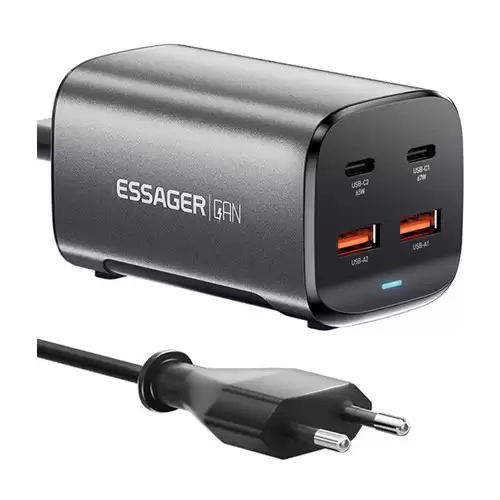 Order In Just $22.35 Essager 67w Gan Desktop Charger, 2 Usb-a + 2 Type-c, Pd 3.0 Qc 3.0 Fast Charging, Intelligent Charging Protection, For Macbook Samsung Popc Iphone 15 Laptop - Eu Plug With This Coupon At Geekbuying