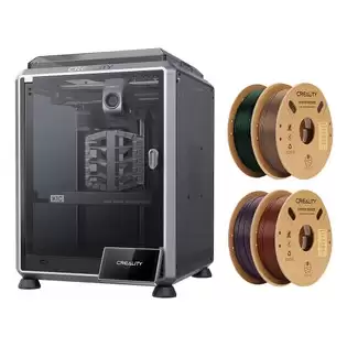 Pay Only €549.00 For Creality K1c 3d Printer + 4kg Creality Hyper Pla-cf Filament(1kg Dark Green+1kg Greyish Yellow+1kg Purple+1kg Ochre) With This Coupon Code At Geekbuying