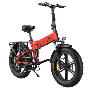 Pay Only $1,228.93 For Engwe Engine X Folding Electric Bike 20*4.0 Inch Chaoyang Off-road Fat Tires 250w Motor E-bike 48v 13ah Battery 25km/h Max Speed 100km Range Dual Disc Brake 150kg Max Load - Red With This Coupon Code At Geekbuying