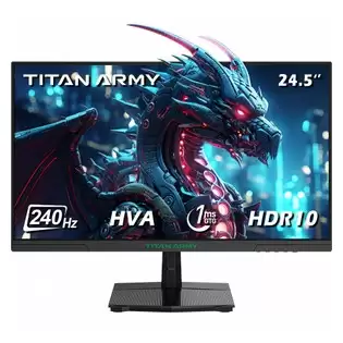 Order In Just $127.30 Titan Army P2510h Gaming Monitor, 24.5'' Hva Fast Lcd Panel, 1920*1080, 240hz Refresh Rate, 1ms Gtg, Hdr10, 99%srgb, Adaptive-sync, Dynamic Od, Ultra-fast Game Mode, 10 Scene Modes, Pbp & Pip Split-screen Display, Low Blue Light, Vesa Wall Mounting With