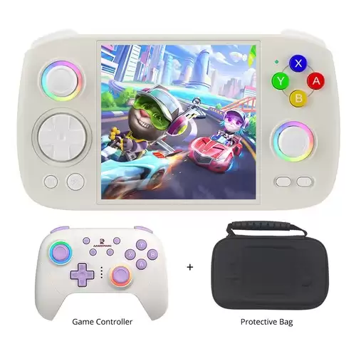 Order In Just $211.12 Anbernic Rg Cube Game Console 128gb Tf Card With 4000+ Games White + Rg P01 Game Controller Beige + Protective Bag With This Coupon At Geekbuying