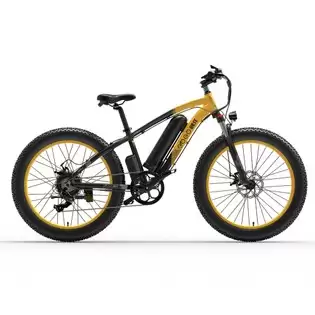 Pay Only $1,165.55 For Gogobest Gf600 Electric Bike 48v 13ah Battery 1000w Motor 26x4.0 Inch Fat Tire Aluminum Alloy Frame Shimano 7-speed Shift Max Speed 40km/h 110km Power-assisted Mileage Range Lcd Display Ip54 Waterproof - Black Yellow With This Coupon Code At Geekbuying