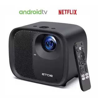 Pay Only $190.83 For [netflix & Android Tv Certified] Etoe E3 Pro Projector, Android Tv 11.0, Dolby Digital Plus, Native 1080p, 600 Ansi Lumens, Amlogic S905, 2gb+16gb, 5g Wifi, 4k Decoding, Auto Focus & Keystone Correction, Play Store Pre-installed, Google Assistant With T