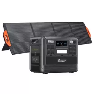Pay Only €1098.00 For Fossibot F2400 Portable Power Station Kit + Fossibot Sp200 18v 200w Foldable Solar Panel, 2048wh/640000mah Lifepo4 Battery, 2400w(4600w Peak) Solar Generator, 3xac Rv Car Usb Type-c Qc3.0 Pd Dc5521 Pure Sine Wave Full Outlets, 1.5 Hours Fast Charging Wi
