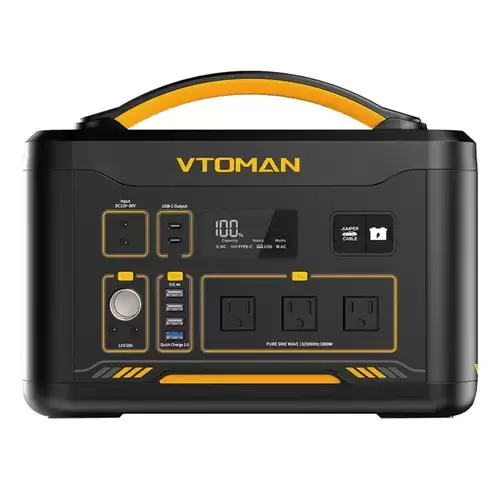 Order In Just $1199 Vtoman Jump 1800 Portable Power Station, 1548wh Lifepo4 Battery Solar Generator, 1800w Pure Sine Wave Ac Output, 12 Ports, 3096wh Capacity Expandable, Led Light With This Coupon At Geekbuying