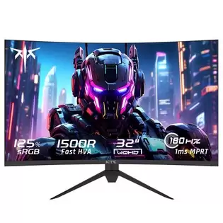 Pay Only €197.99 For Ktc H32s17 32 Inch 1500r Curved Gaming Monitor 2560x1440 Qhd 180hz 16:9 Eled 99% Srgb Hdr10 1ms Mprt Response Time Low-blue Compatible With Freesync And G-sync Usb Hdmi2.0 2xdp1.4 Audio Out Flexible Adjustment With Sturdy Tripod Vesa Mount Displayer With