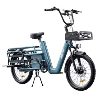 Pay Only €1300.00 For Onesport Ot01 Electric Cargo Bike, 650w Motor, 48v 27ah Battery, 20*2.6-inch Tire, 25km/h Max Speed, 100km Max Range, Hydraulic Disc Brakes, Front Suspension Fork - Blue With This Coupon Code At Geekbuying