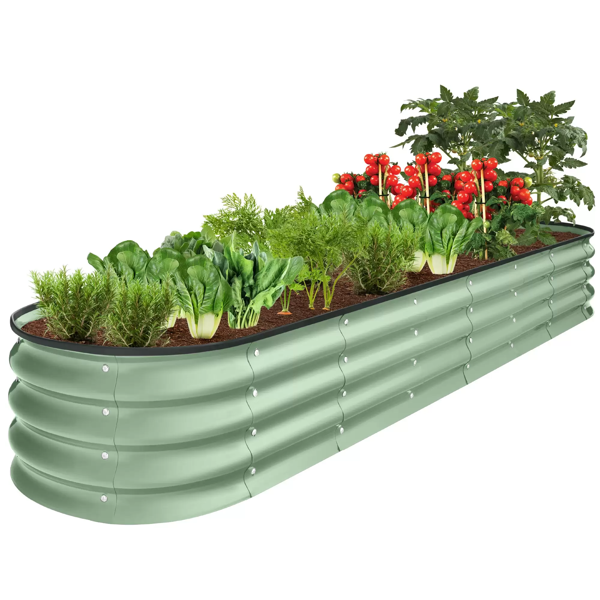 Order In Just $59.99 Outdoor Metal Raised Oval Garden Bed For Vegetables, Flowers With This Bestchoiceproducts Discount Voucher