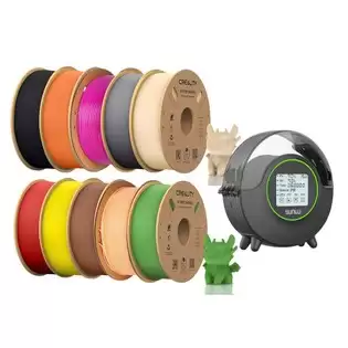 Order In Just $183.26 10kg Creality Hyper-pla Filament + Sunlu S2 Dryer Box - (1kg Black +1kg Red+1kg Peachy-pink + 1kg Gray + 1kg Yellow + 1kg Orange + 1kg Brown + 1kg Skin Color + 1kg Green + Strawberry Red) With This Discount Coupon At Geekbuying