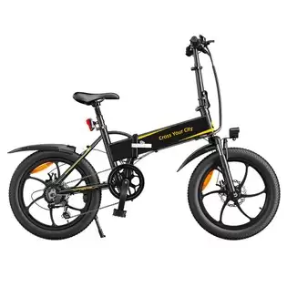 Take Flat 5% Off Off On Ado A20+ Electric Folding Bike 20 Inch City Bicycle 250w Hall Brushless Gear Dc Motor Shimano 7-speed Rear Derailleur 36v 10.4ah Removable Battery 25km/h Max Speed Up To 60km Max Range Ipx5 Double Shock-absorption Aluminum Alloy Frame - Black With Thi