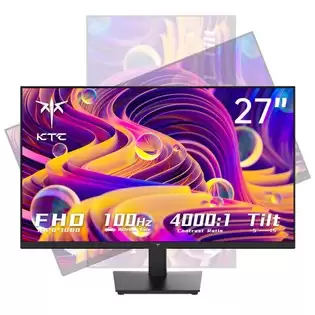 Pay Only €99.99 For Ktc H27v13 27-inch Gaming Monitor, 1920x1080 Fhd 16:9 Va Panel, 100hz Refresh Rate, 4000:1 Contrast Ratio, 106% Srgb Hdr10 8ms Response Time, Low Blue Light, Freesync & G-sync Compatible, Hdmi Vga Audio Out, Vesa Wall Mount Tilt Adjustment Displayer With