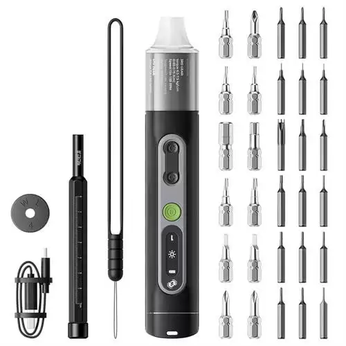 Order In Just $41.16 Hanboost Es01 35 In 1 Electric Screwdriver Set, Cordless Precision Tool With Magnetic Bits, Manual And Electric Modes, 4 Torque, 4 Led, For Pc, Phone, Camera, Laptop, Watch, And Drone Repairs With This Coupon At Geekbuying