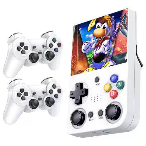 Order In Just $42.4 Sjgam M21 Handheld Game Console + 2 Game Controllers, 2gb Memory + 64gb Tf Card, 1219 Games Built-in, Linux / Emelec 4.3, Supports 30 Emulators , 3.5-inch Screen, 3d Rocker, 3000mah Battery For 6-8hours Autonomy - White With This Coupon At Geekbuying