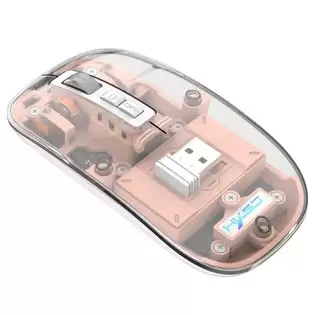 Pay Only $12.99 For Hxsj T900 2.4g & Bluetooth Wireless Mouse 800-2400 Dpi Adjustable Rgb Light Mute Click - Pink With This Coupon Code At Geekbuying