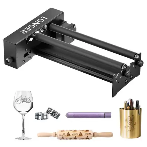 Order In Just $61.99 Longer Laser Engraver Y-axis Rotary Roller, 360 Rotation, Adjustable 6-300mm Diameters With This Coupon At Geekbuying