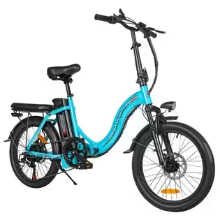Pay Only €659.00 For Samebike Cy20 Folding Electric Bike, 20*2.35-inch Spoke Wheel, 350w Motor, 36v 12ah Battery, 32km/h Max Speed, 80km Max Range, Dual Suspension, Mechanical Disc Brakes, Shimano 7-speed, Lcd Display - Lake Blue With This Coupon Code At Geekbuying