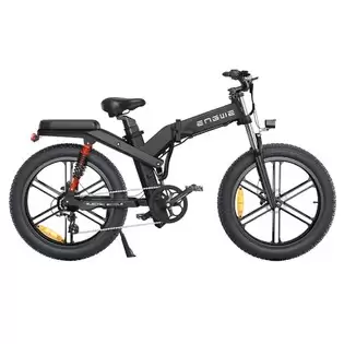 Order In Just $1599 Engwe X26 Electric Bike 26*4.0 Inch Fat Tires 50km/h Max Speed 48v 1000w Motor 19.2ah&10ah Dual Battery 100km Range 150kg Max Load Triple Suspension System Shimano 8-speed Gear Dual Hydraulic Disc Brake For All-terrain Roads Mountain E-bike - Black With T