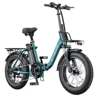 Pay Only $779 For Engwe L20 2.0 Electric Bike, 20*3.0-inch Tires, 750w Hub Motor, 52v 13ah Battery, 28mph Max Speed, 84miles Range, Mechanical Disc Brake, Shimano 7 Speed - Green With This Coupon At Geekbuying