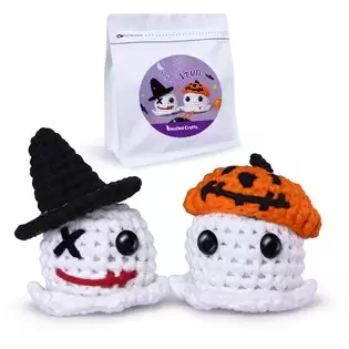 Order In Just $10.59 Nestledcrafts Halloween Crochet Kit For Beginners, Amigurumi Knitting Kit, With Step-by-step Video Tutorials - Grim With This Discount Coupon At Geekbuying