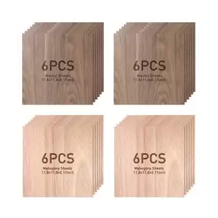 Pay Only €49.99 For Mecpow 12pcs Mahogany Sheets + 12pcs Walnut Sheets, 300*300*3mm (11.8*11.8*0.11inch) With This Coupon Code At Geekbuying