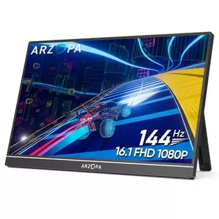 Order In Just $132.42 Arzopa Z1fc 16.1-inch Portable Gaming Monitor, 144hz Refresh Rate, 1920*1080 Fhd 16:9 Ips Screen, Built-in Speakers, 1*mini Hdmi, 2*full Function Type-c, Second Screen For Laptop, Pc, Phone, Ps4/5, Mac, Xbox, Switch With This Discount Coupon At Geekbuyi