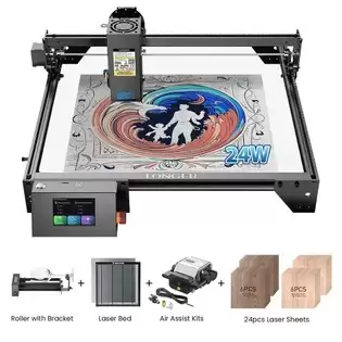 Pay Only $578.90 For Longer Ray5 20w + Air Assist Kit + Rotary Roller With Bracket + Laser Bed + 12pcs Mahogany Sheets + 12pcs Walnut Sheets (300*300*3mm / 11.8*11.8*0.11 Inch) With This Coupon Code At Geekbuying