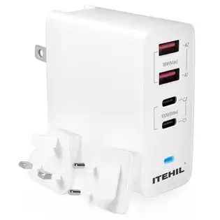 Pay Only $39.99 For Itehil 100w Smart Fast Charger Usb-c Pd Wall Charger 4 Ports With Eu Plug And Uk Plug - White With This Coupon At Geekbuying