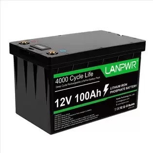 Pay Only €229.00 For Lanpwr 12v 100ah Lifepo4 Lithium Battery Pack Backup Power, 1280wh Energy, 4000+ Deep Cycles, Built-in 100a Bms, 24.25lb Light Weight, Support In Series/parallel, Perfect For Replacing Most Of Backup Power, Rv, Boats, Solar, Trolling Motor, Off-grid With