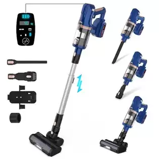 Pay Only $139.38 For Yisora V110 Battery Handheld Cordless Vacuum Cleaner 265w 25000pa Strong Suction Power Led Display For Carpets Pet Hair - Blue With This Coupon Code At Geekbuying