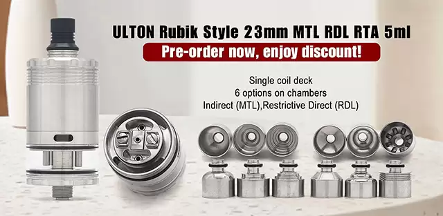 Order In Just $28 Ulton Rubik Style 23mm Mtl Rdl Rta 5ml Full Kit Using This 2fdeal Discount Code