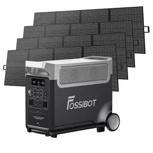Order In Just €3399.00 Fossibot F3600 Portable Power Station + 4 X Fossibot Sp420 420w Solar Panel, 3840wh Lifepo4 Solar Generator, 3600w Ac Output, 2000w Max Solar Charge, Fully Recharge In 1.5 Hours, 13 Output Ports, Lcd Screen, Removable Flashlight Torch, 3w Led Light Wit