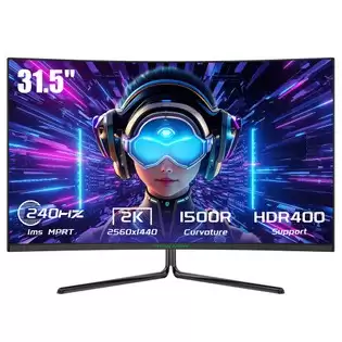 Pay Only $339.99 For Titan Army C32c1s Gaming Monitor, 31.5-inch 2560x1440 2k 1500r Curved Screen, 240hz Refresh Rate, Hdr400 Brightness, 1ms Mprt, Adaptive Sync, 99% Srgb, Support Pip & Pbp Display, Low Blue Light With This Coupon Code At Geekbuying