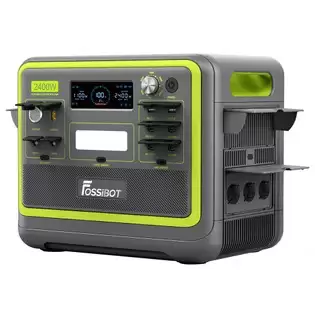 Pay Only €799.00 For Fossibot F2400 Portable Power Station, 2048wh Lifepo4 Battery 2400w Output Solar Generator, 3xac Rv Car Usb Type-c Qc3.0 Pd Dc5521 Pure Sine Wave Full Outlets, 1.5 Hours Fast Charging, Input Power Adjustment Knob, Bidirectional Inverter - Green With This