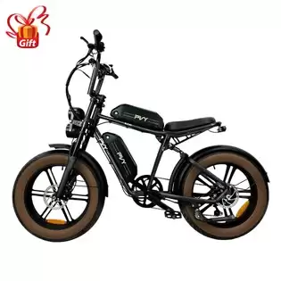 Pay Only $1,099.58 For Pvy X20 Electric Bike 1000w Motor 1440wh (48v 15ah+15ah) Dual-battery 20*4.0'' Fat Tire 50km/h 200km Max Range Hydraulic Disc Brake Adjustable Front Suspension And Rear Shock Shimano 7-speed Color Lcd Display Aluminum Frame - Black With This Coupon Co