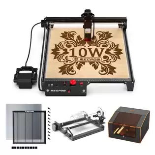 Pay Only $370.25 For Mecpow X3 Pro 10w Laser Engraver With Air Assist System + Fc1 Enclosure + G3 Pro Rotary Roller + H44 Laser Bed With This Coupon Code At Geekbuying