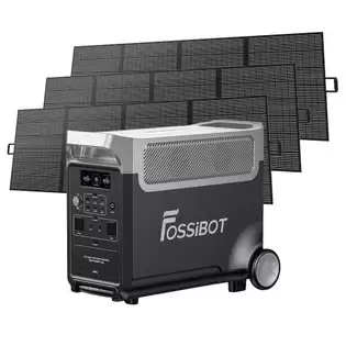 Pay Only €2899.00 For Fossibot F3600 Portable Power Station + 3 X Fossibot Sp420 420w Solar Panel, 3840wh Lifepo4 Solar Generator, 3600w Ac Output, 2000w Max Solar Charge, Fully Recharge In 1.5 Hours, 13 Output Ports, Lcd Screen, Removable Flashlight Torch, 3w Led Light With