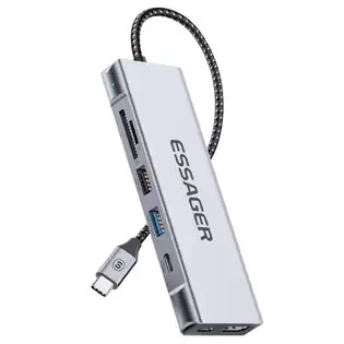 Pay Only €34.99 For Essager 8-in-1 Usb Hub With Ssd Storage, Usb Type-c To Hdmi, 4k Hd Display, 10gpbs Transmission Speed, 1*usb3.2 1*usb2.0 1*sd Card Slot 1*tf Card Slot, Compatible Laptop Dock Station For Macbook Pro, Macbook Air, Support Windows, Linux, Ipad Os With This