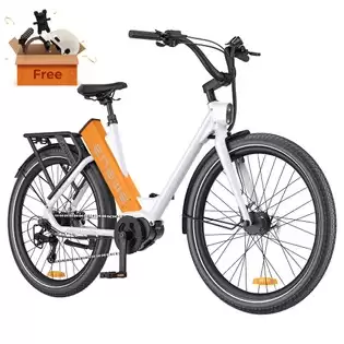 Pay Only €1449.00 For Engwe P275 St Urban Electric Bike, 250w Brushless Mid-drive Torque Sensor Motor, 36v 19.2ah Removable Battery, 260km Max Range, Hydraulic Disc Brake, 27.5'' Spoke Tires, Shimano 9-speed - White Orange With This Coupon Code At Geekbuying