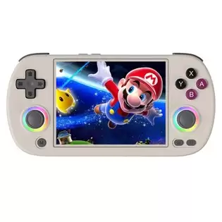 Order In Just $72.11 Anbernic Rg40xx H Retro Game Console With Rgb Light, 64gb+128gb Tf Card With 13000+ Games, Lpddr4 1gb, 640*480p Ips Screen, 3200mah Battery For 6 Hours Autonomy, Linux Os, 5g Wifi Bluetooth, Moonlight Streaming - Grey With This Coupon At Geekbuying