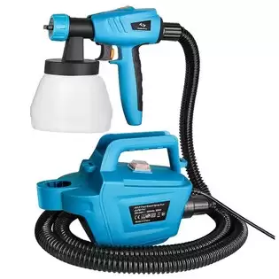 Pay Only $72.84 For Tilswall 800w Paint Sprayer, Max 1100ml/min Spray Speed, 1300ml Detachable Tank, 3 Nozzles Sizes, Blue With This Coupon Code At Geekbuying