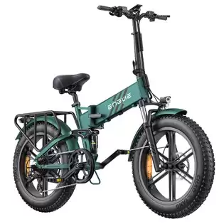 Order In Just €1299.00 Engwe Engine Pro 2.0 Folding Electric Bike, 20*4.0 Inch Fat Tire, 75nm Torque, 52v 16ah Battery, 25km/h Max Speed, 100km Range, Shimano 8-speed, Hydraulic Disc Brakes, Full Suspension - Green With This Discount Coupon At Geekbuying